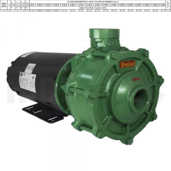 Motobomba 3cv P-15/2 F 220/440 Monofásico Thebe