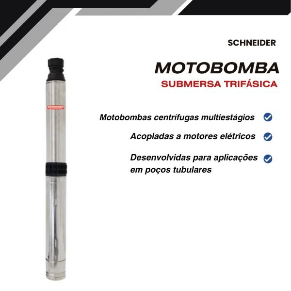 Motobomba Submersa Trifásica Sub15-15NY4E11 1,5CV 380V Schneider