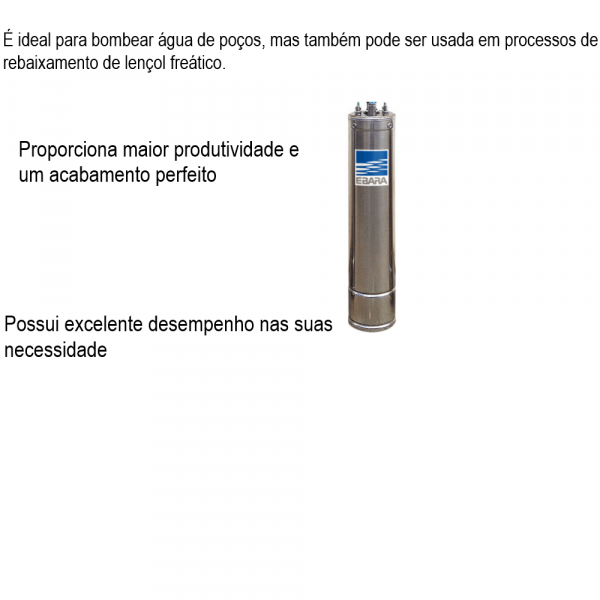Motobomba M4 P7 5,0CV 220V Trifásico Sem Painel Ebara