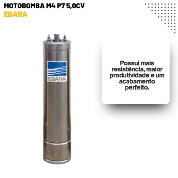 Motobomba M4 P7 5,0CV 380V Trifásica Sem Painel Ebara
