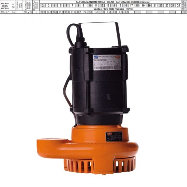 Motobomba Submersível Monofásica 1,0CV TSB-120 220V Thebe