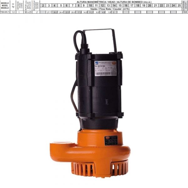 Motobomba Submersível Monofásico 1,0CV TSB-005 220V Thebe