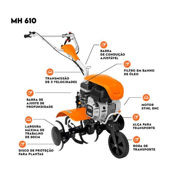 Motocultivador Mh 610.0 BR STIHL 62500113930