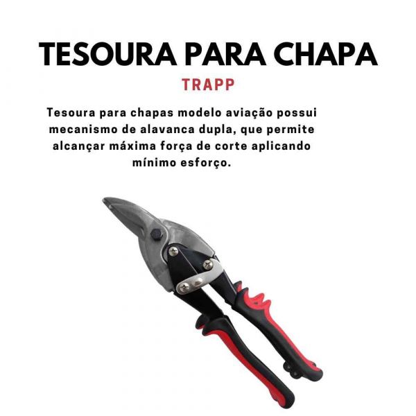 Tesoura para Chapa 10” Corte Reto 250mm MTX