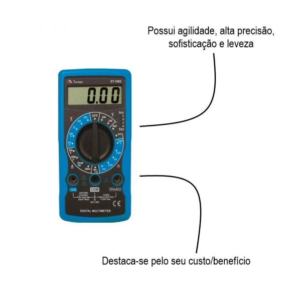Multímetro Digital ET-1002 Minipa