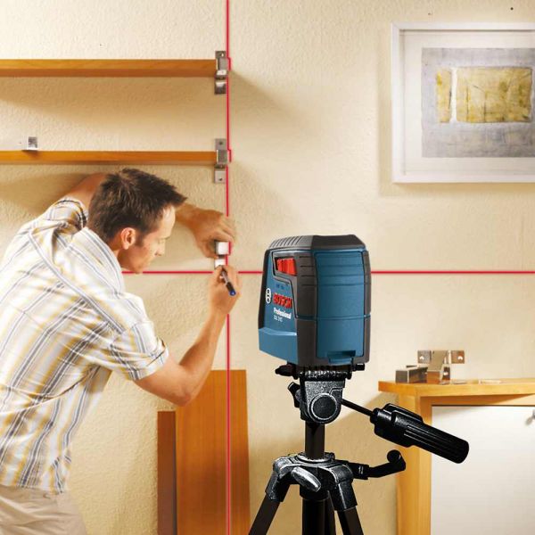 Nível a laser Bosch GLL 2-12 alcance 12m com suporte
