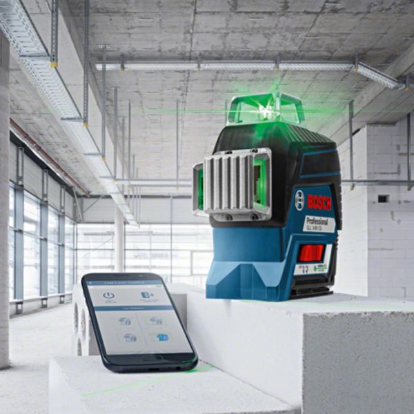 Nível a Laser de Linhas Verdes Bosch GLL 3-80 CG Bluetooth em Maleta