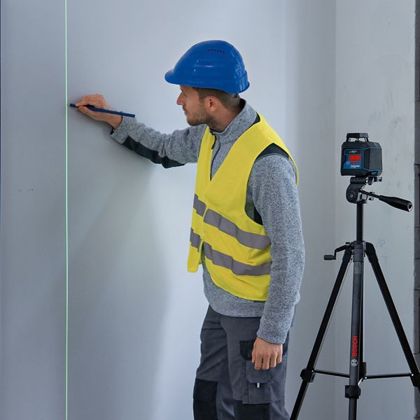 Nível a Laser GLL 2-20 G Verde 360° com Tripé + Pilhas Recarregáveis Bosch