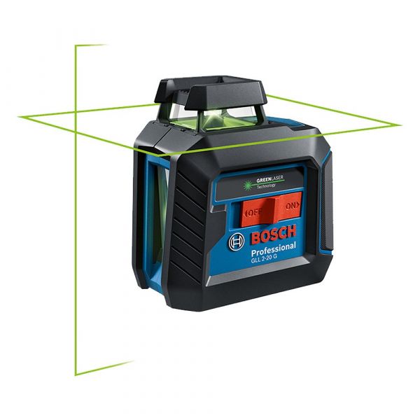 Nível a Laser GLL 2-20 G Verde 360° com Tripé + Pilhas Recarregáveis Bosch