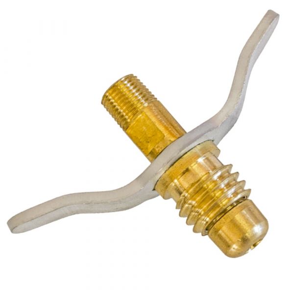 Niple Borboleta de Latão P-13 5/8 Pol. UNC x 1/8 Pol. NPT Maqenge