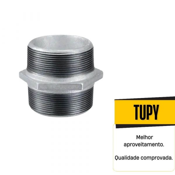 Niple Duplo Galvanizado 2.1/2” Tupy