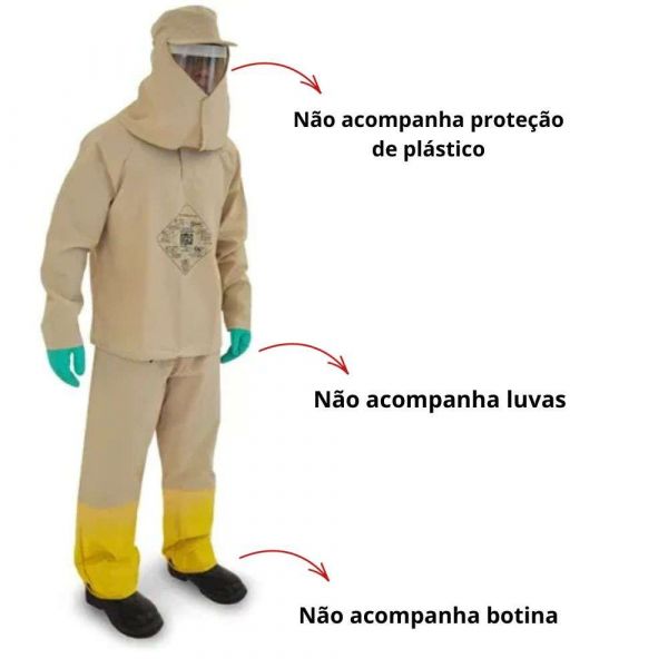 Conjunto Defensor Epi Tamanho G33 Lavável Prime Epi