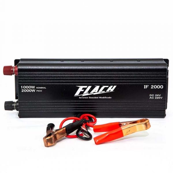 Inversor de Tensão 24V/220V 1.000W IF2000 Flach