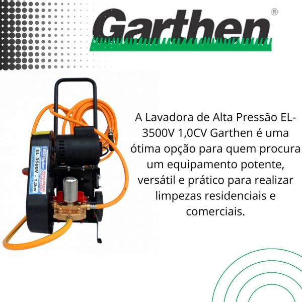 Lavadora EL-3500V 1,0CV Com Carrinho Garthen