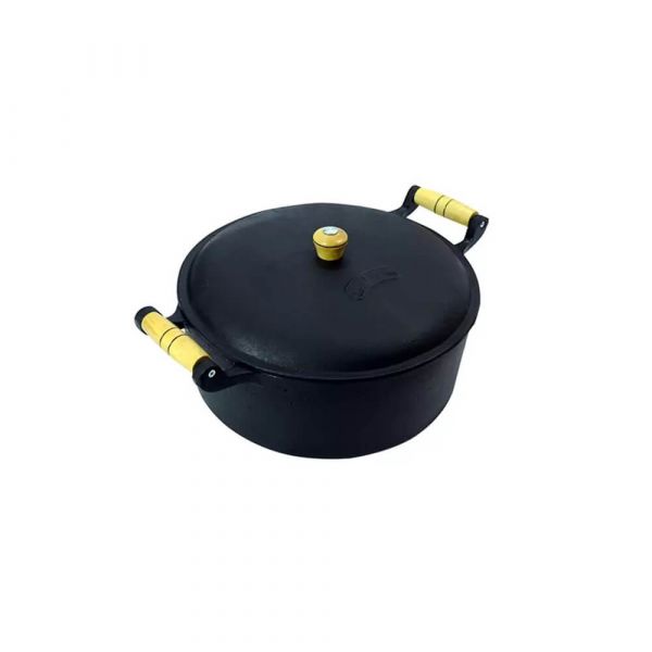 Panela De Ferro Caçarola Com 2 Alças N°28 Santa Bárbara 