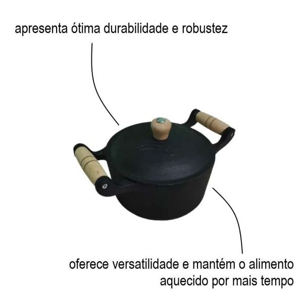 Panela De Ferro Nº 18 Com Alça Santa Bárbara