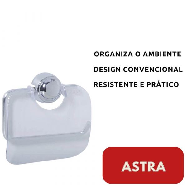 Papeleira Plástica Cromado 13x3x12cm Astra 