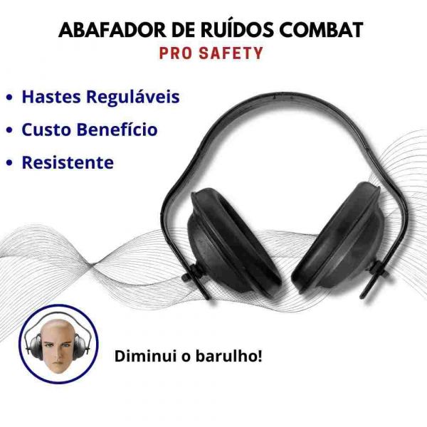 Abafador de Ruídos Combat WPS0100 Pro Safety