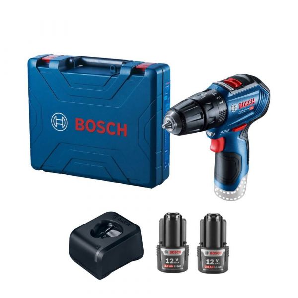 Parafusadeira Furadeira Bosch GSB 12V-30 Brushless 12V 2 baterias e maleta