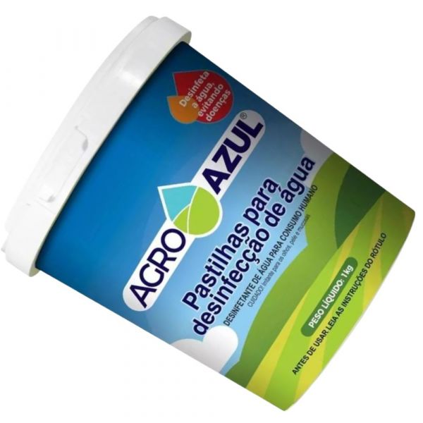 Pastilha para Desinfecção de Água 1Kg PT 10g Hidroazul