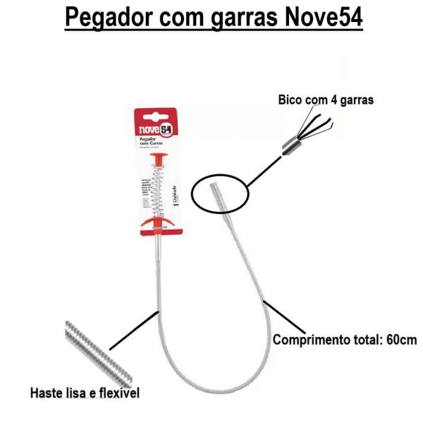 Pegador com Garras 60cm Nove54