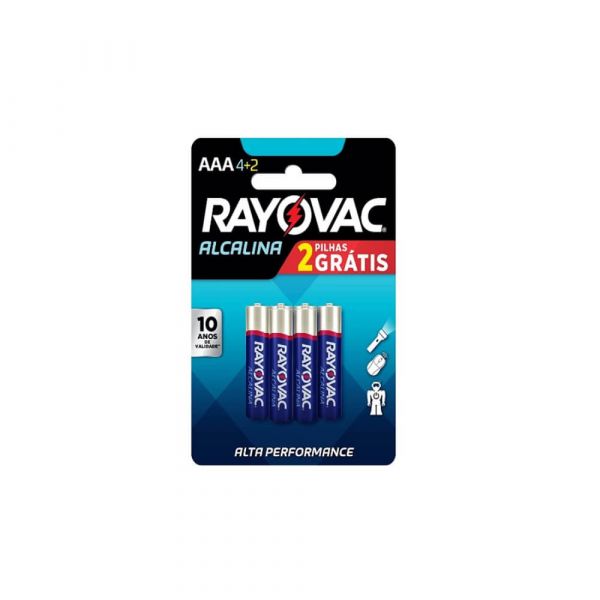 Pilha Alcalina Aaa 4 Unidades Rayovac