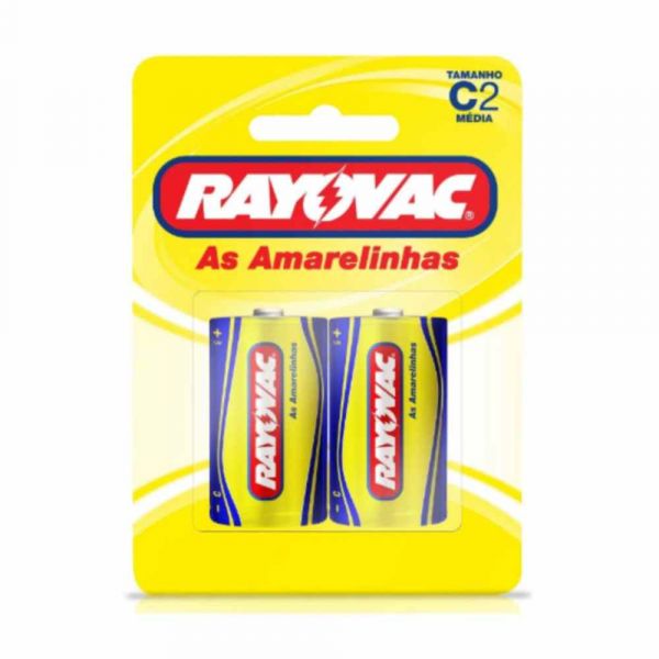 Pilha Amarelinha C2 Com 2 Unidades Rayovac