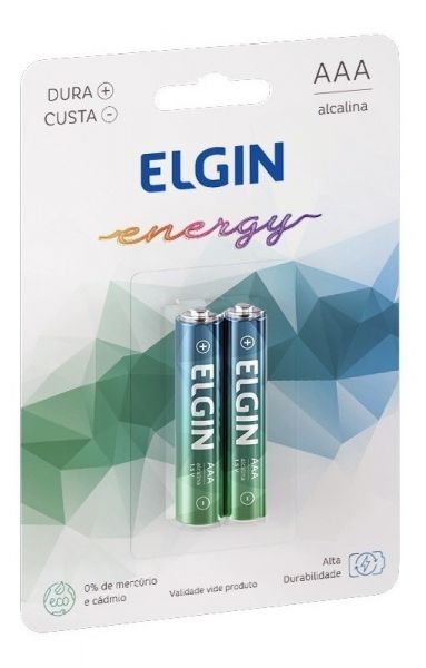 Pilha Alcalina AAA 2und Elgin Energy