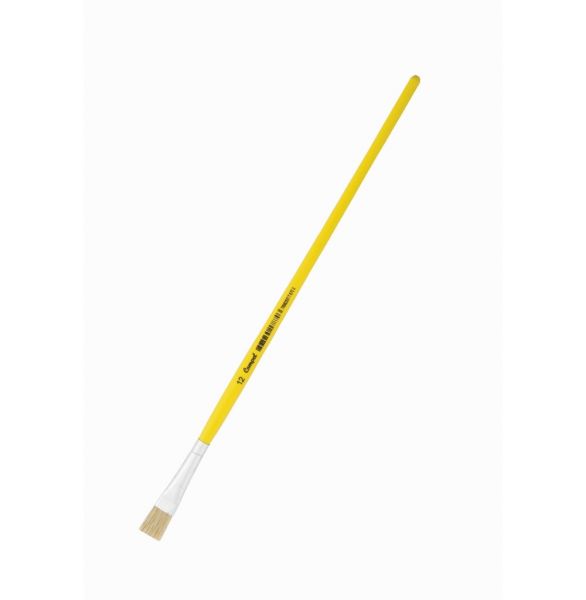 Pincel Achatado De Cabo Longo N°12 Para Pintura Compel