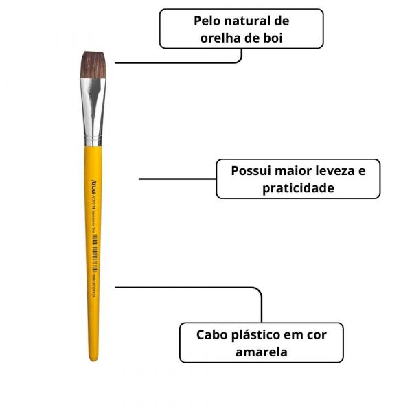 Pincel  Achatado Escolar  AT770/6 Atlas