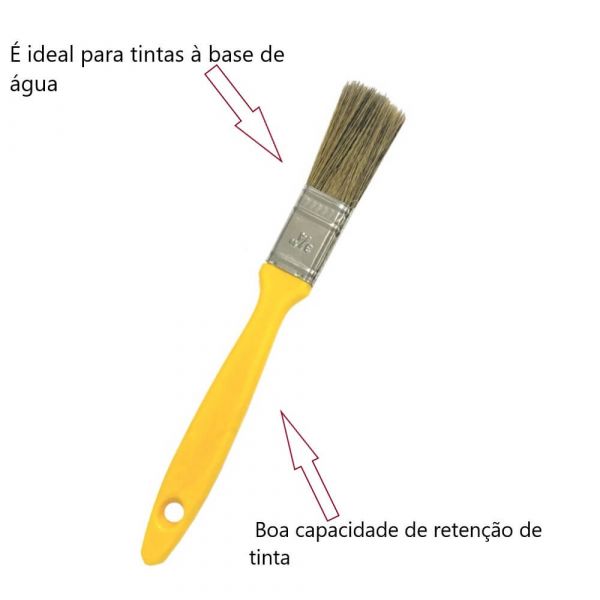 Pincel Trincha Cerda Gris 3/4