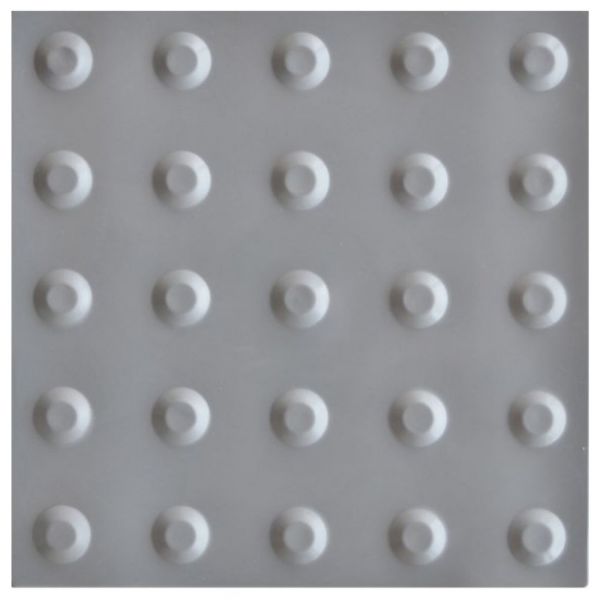 Piso Tátil De Alerta Cinza Wat