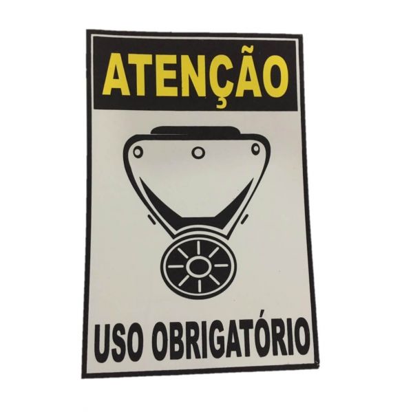 Placa Uso Obrigatório Respirador30x20cm