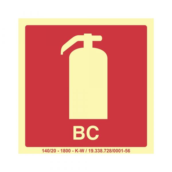 Placa de Sinalização Fotoluminescente 25 X 25cm Pó BC Edilmar Paiva