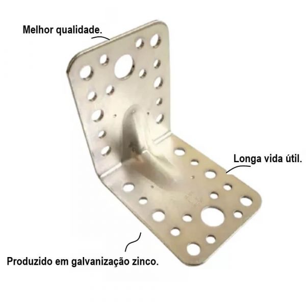 Placa Perfurada Pesada Dobrada 20x100x4mm 867-310 Minubras