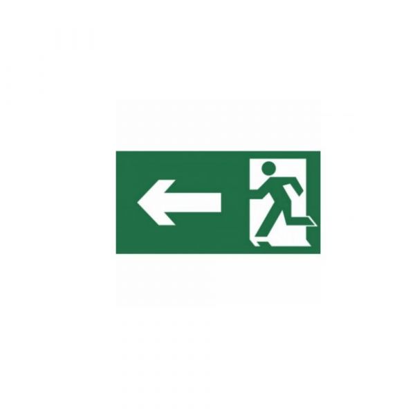 Placa Sinal 30X18 Fotolumin Rota Fuga Esquerda Edilmar Paiva