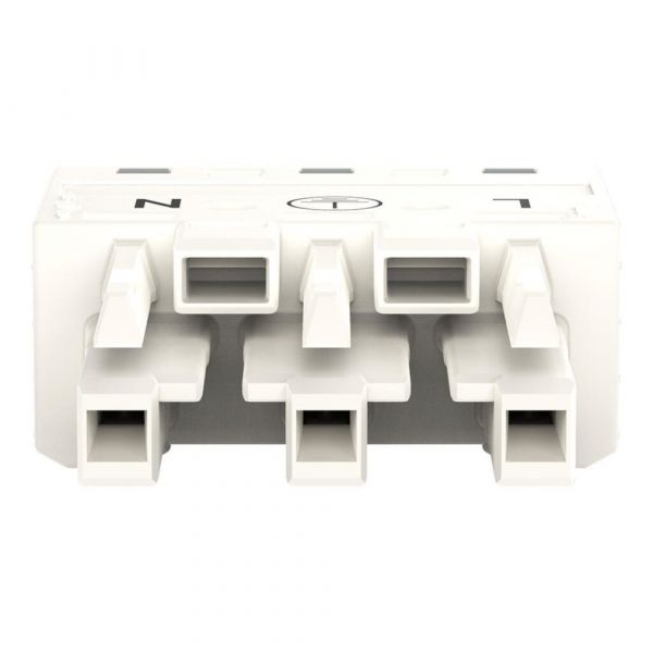 Plug Winsta Fêmea 3 Polos 770-223 de até 4mm² Branco Wago