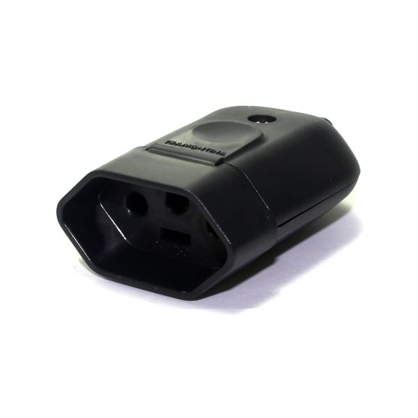 Plugue Fêmea 2P 10A 250V Preto E Branco Tramontina 