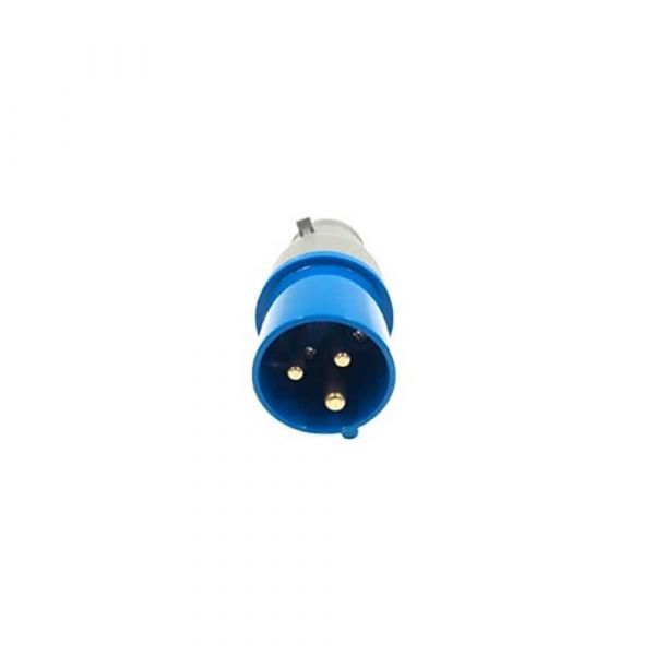 Plugue Industrial Pino Macho 2P+T 16A 6H Azul Soprano