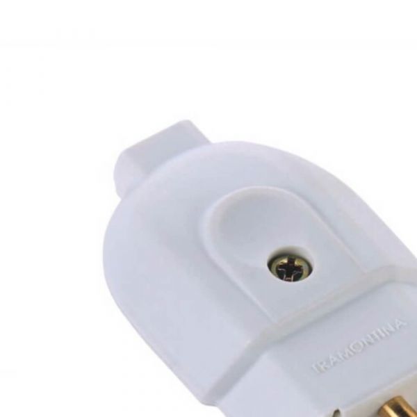 Plugue Macho 2P+T 250V 20A Branco Tramontina