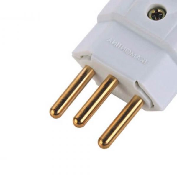 Plugue Macho 2P+T 250V 20A Branco Tramontina