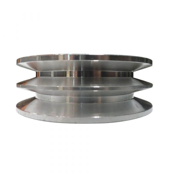 Polia Alumínio “A” Dois Canais 100mm Mademil