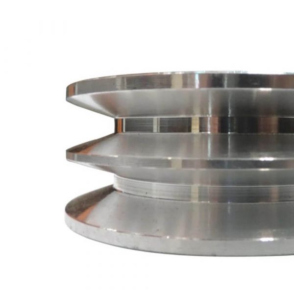 Polia Alumínio “A” Dois Canais 100mm Mademil