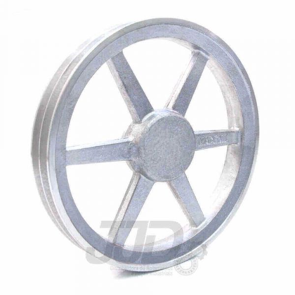 Polia em Alumínio  2 Canais A 350mm Mademil