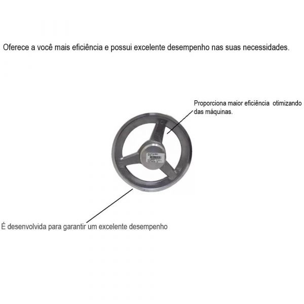 Polia De Ferro 2Canais B 200mm Mademil