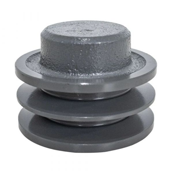 Polia Em Ferro Fundido 100mm 2 Canais Perfil B Mademil