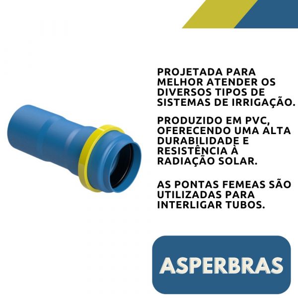 Ponta Fêmea em PVC DN100 PN80 Asperbras