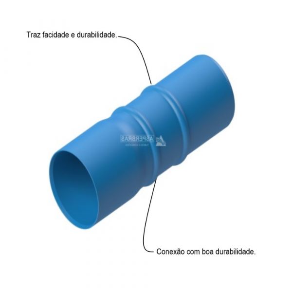 Ponta Macho em PVC DN100 PN80 Asperbras