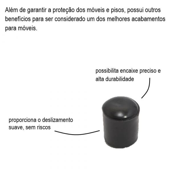 Ponteira 1/2” Externa Preta Emar