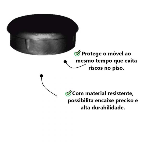 Ponteira 2” Interna Preta Emar